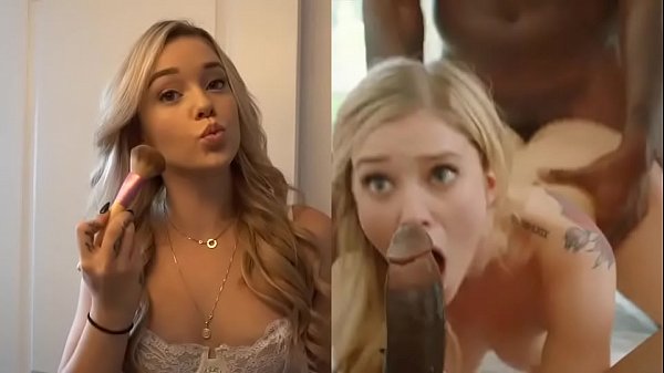 SplytVids - Blonde interracial gangbang  