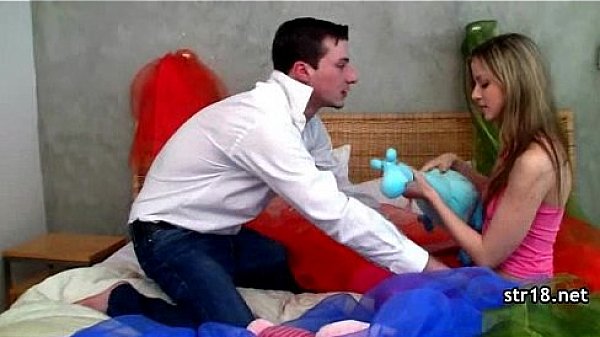 Big tits teen fucks her young boyfriend