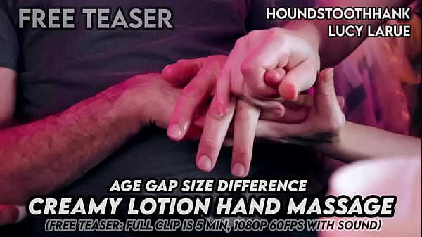 Age Gap Size Difference Creamy Lotion Hand Massage 
