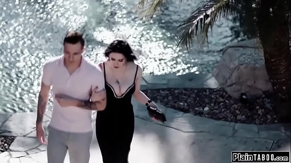 PlainTaboo.com - Golddigger exposed while sucking bfs stepdad.In order to keep the lifestyle she has to fuck them both.The tattooed brunette is facefucked and analed  