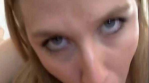 Cute blonde giving amateur blowjob