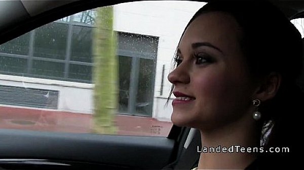 Petite Euro teen sucks and fucks in car