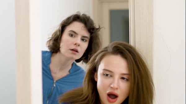 Curious Young Sluts Darcy Dark and Kristi Fuck Their Stud Roommate GP2313