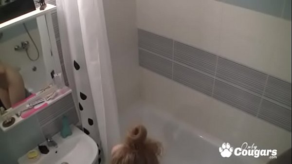 Kerry Gets Caught On A Hidden Bathroom CamVoyeur