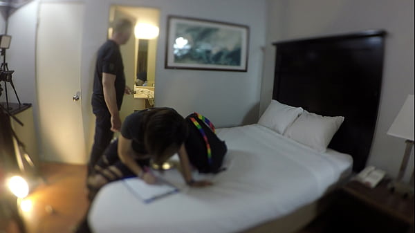 tinny black girl gets white cream pie