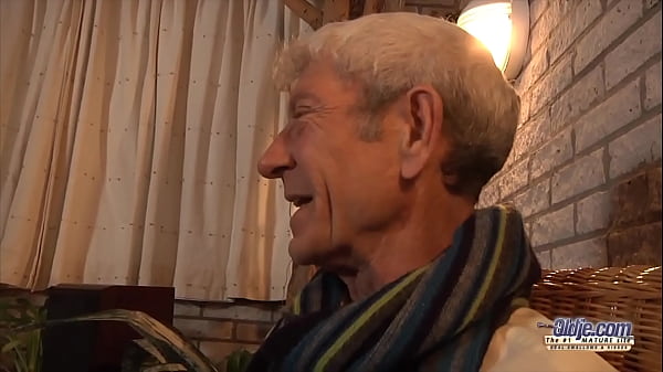 Sexy young blonde makes old man cum in sensual massage 