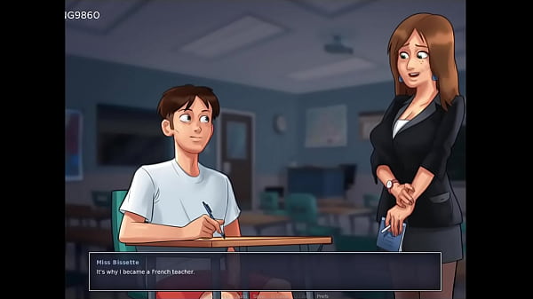 Summertime Saga 06 By Kompas Productions - Busty sex teacher gets banged in classroom