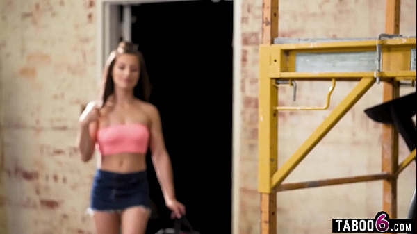 Horny step daughter came to work and fucked stepdads co working right there