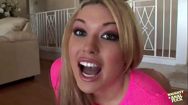 After gleefully using her anal toy, mischievous blonde PAWG begs for DP and a trio. 