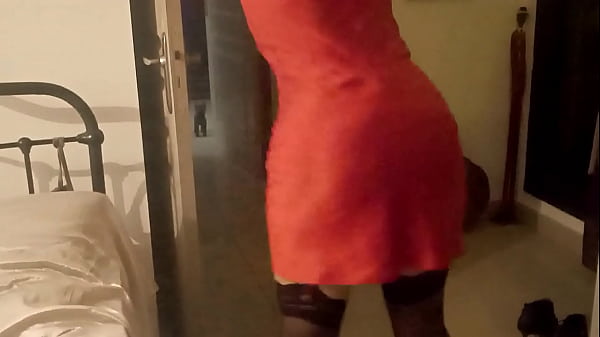 White Amateur Homemade Couple, Satin Lingerie (Panties, Clothed sex), Heels & Stockings, Fishnet, Blowjob, RimJob, Spanking