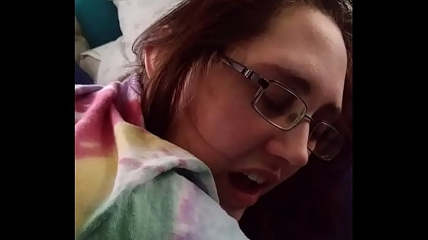 Husband fingers tight pussy and ass of nerdy brunette wife