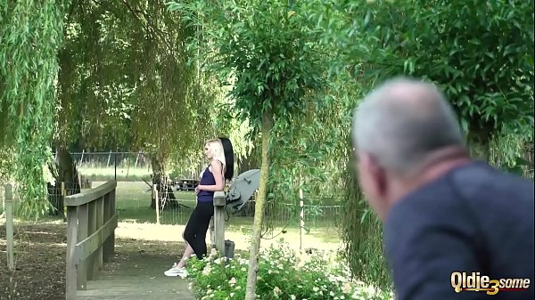 Old young threesome grandpa fucks babes hardcore with cumshot spit and swap  