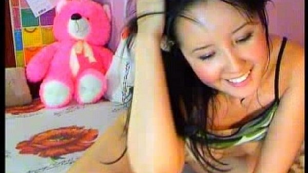 cute brunette fingers her holes with both hands(2)