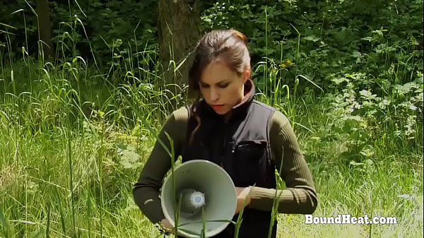 Sexy lesbian teen with big natural tits tied up and punished by madame