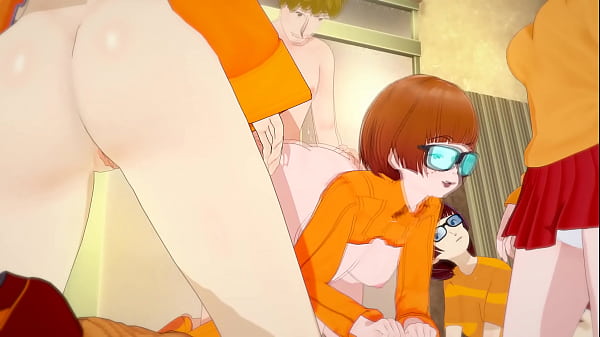 Scooby Doo - Velma Dinkley clones are taking turns fucking Shaggy - 3D Hentai  