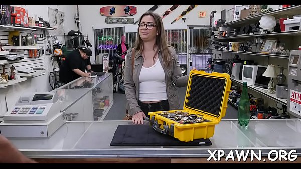 Daring woman has sex in shop