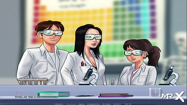 The teacher takes off her robe  