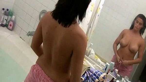 Naked Sexy Brunette In A Bathtub