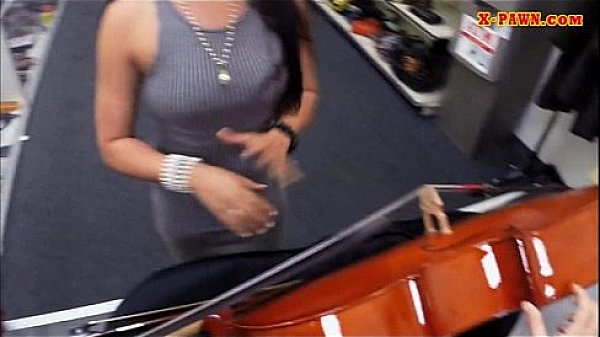 Babe pawns her Cello and fucked at the pawnshop for cash