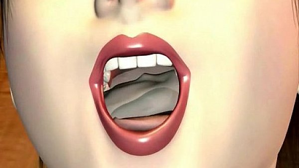 Gorgeous 3d cutie swallowing cum