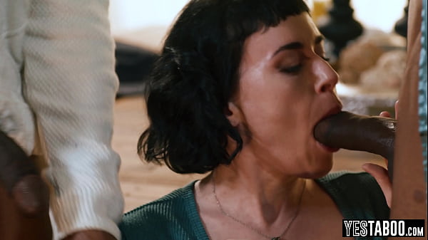 BBC boss has an interracial threesome with employee and his petite MILF wife 