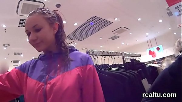 Stellar czech teenie is seduced in the supermarket and pounded in pov