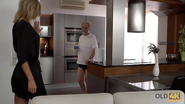 OLD4K. Babe felt pussy was wet and decided to be nailed by geezer  