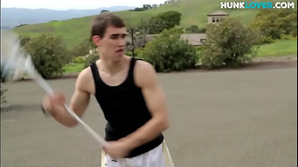 Sixpack athletic newbie masturbating outdoors 