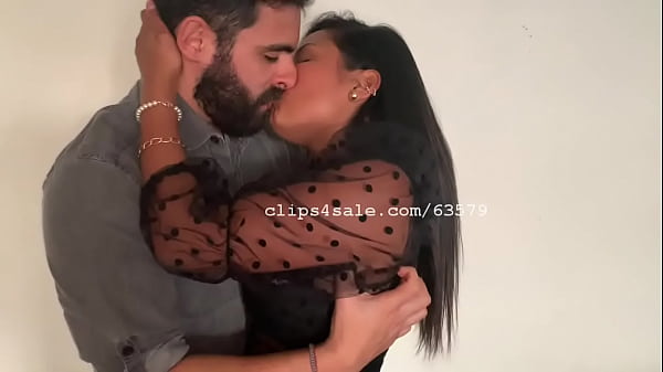 Sexy Couple French Kissing  