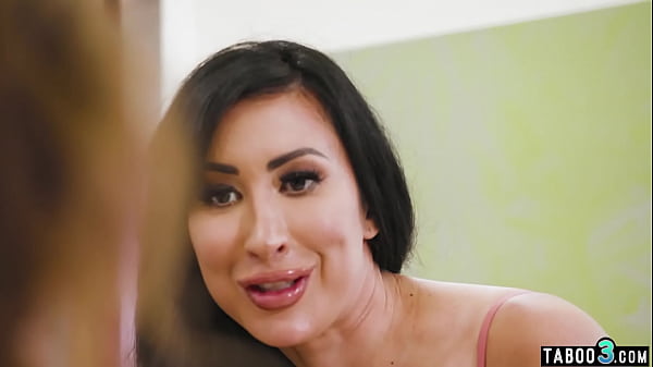 Big boobed MILF stepmom ordering her stepson to taboo fuck her hairy pussy 