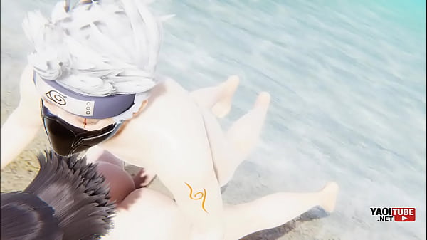 Sun-kissed Surrender: Shikamaru and Kakashi's Beach Blow Naruto Yaoi 