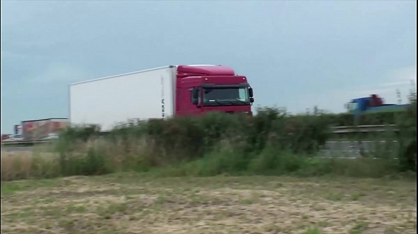 Extreme public sex with petite and 2 guys with big dicks by highway