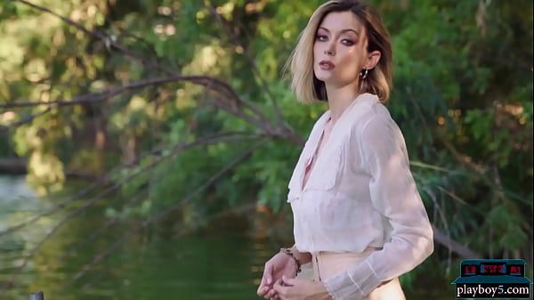 Big natural tits blonde MILF from Germany exposes her curvy slim body  