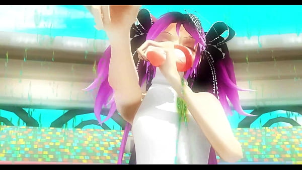 bright girl dancing to sex music  