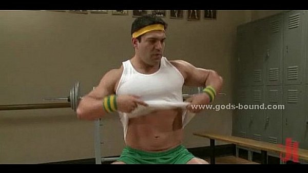 Athletic gay man at the gym  