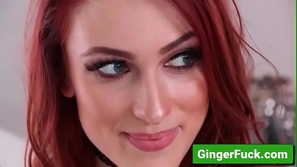 Sexy redhead like to do blowjob on camera