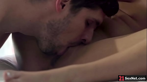 Brunette babe Angel Blue is letting her guy Kristof Cale suck her toes befor spreading her legs for him.Then the guy goes on licking her pussy.  