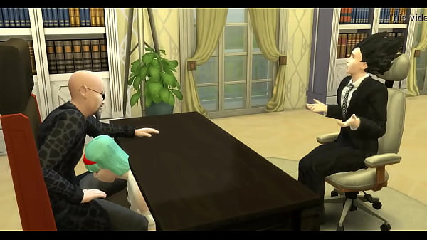 Dragon Ball Porn Epi 56 Maid Bulma Beautiful Wife Sucks the Cock of her Husband's Boss in front of him does not realize Netorare  