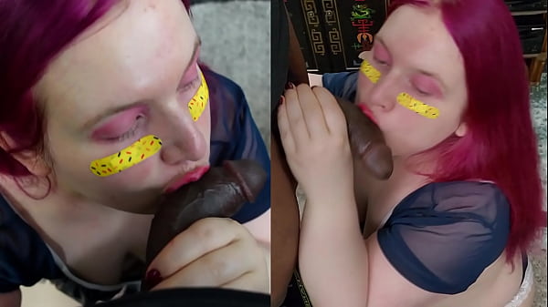 Chubby Shemale Blowjobs Big Black Cock  