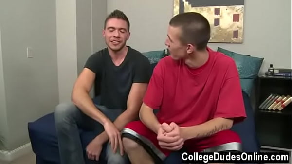 Gay movie Marco stands up and lets Sam have a turn at his own cock,  