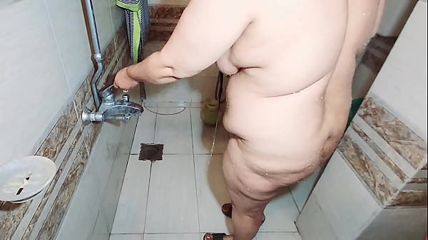 Muslim Bbw Wife Caught on Camera while taking Bath naked, indian big ass, big boobs and big pussy