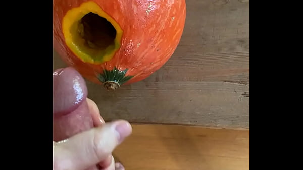 Big Dick Fucking a pumpkin