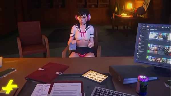 D.va Sexy School Uniform Compilation  