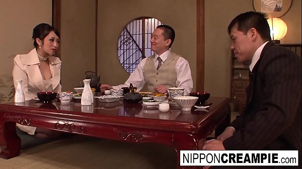 Asian babe gets filled with cum