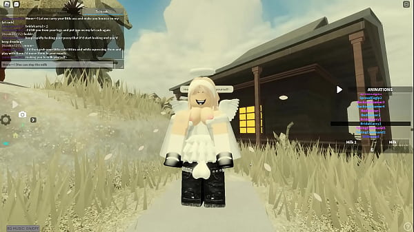 Roblox blonde angel bitch got her holes drilled 