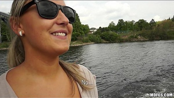 Slutty blonde Czech babe is paid cash from some crazy public sex