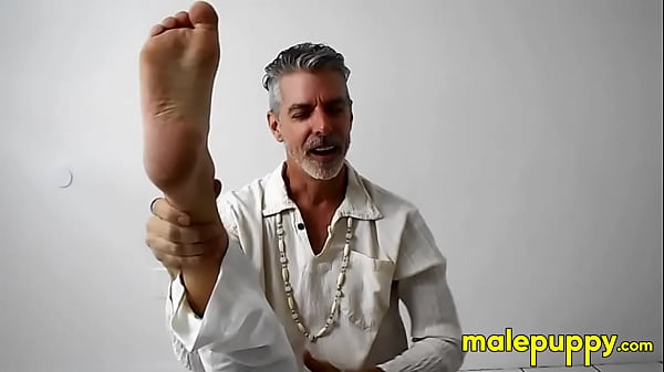 After some stretching, he shows you how to call forth the energy of the universe as it flows up through his feet. 