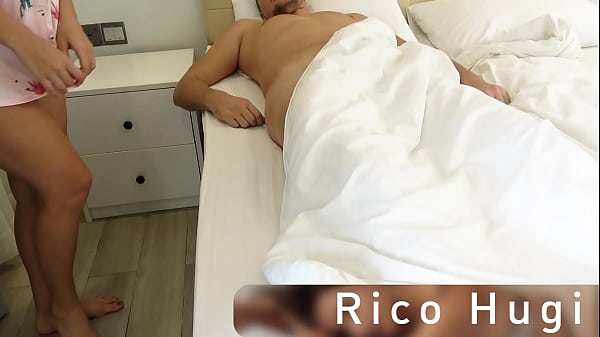 My friend's wife made me in the morning a deep blowjob and fuck my huge cock while her husband is s.  