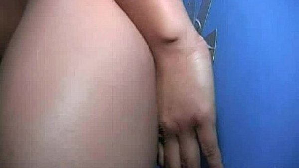 Ebony teen cleaning all the cocks at gloryhole 29