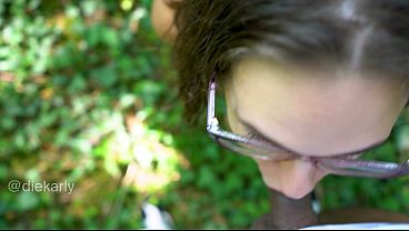 a blowjob deep in the forest  